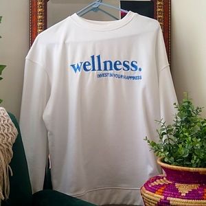 Misguided white wellness sweatshirt
